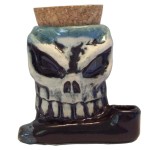 JM Ceramics - Skull 3-in-1 Shot Glass, Stash Jar and Pipe