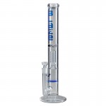 Blaze Glass - Multi-Level Ice Bong with Disc Perc and UFO Perc - Blue