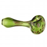 Glass Spoon Pipe - Colored Glass with Color Dots - Choice of 3 colors