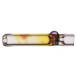 Glass Taster Pipe - Fumed with Color Wrap and Clear Marble - Choice of 3 Colors