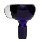 Pure Glass - Slide Bowl with Marble Rollstopper - Blue