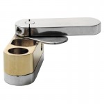 The Twister Pipe - Brass and Chrome Pocket Hand Pipe - Large