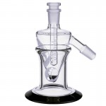 Sasquatch Glass - Hornet's Nest Inverted Ash Catcher with Retreat Base - 45 Deg - Midnight Black