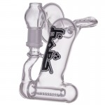 Hops Glass - Mini Jagito Inline Perc Vapor Bubbler - Clear