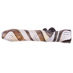 Glass Taster Pipe - Fumed Black and White Twist Wrap with Black Marbles