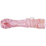 Glass Taster Pipe - Double Layer Marble Pattern - Pink