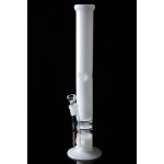 Weed Star - White Flag Stemless Triple Disc Perc White Glass Bong