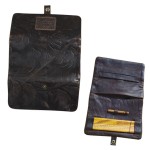 Original Kavatza Roll Pouch - Lady - Embossed Brown Leather - Large